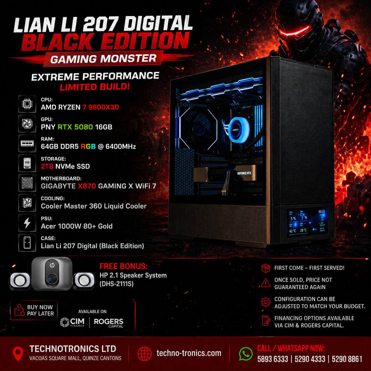 LIAN LI 207 DIGITAL BLACK EDITION