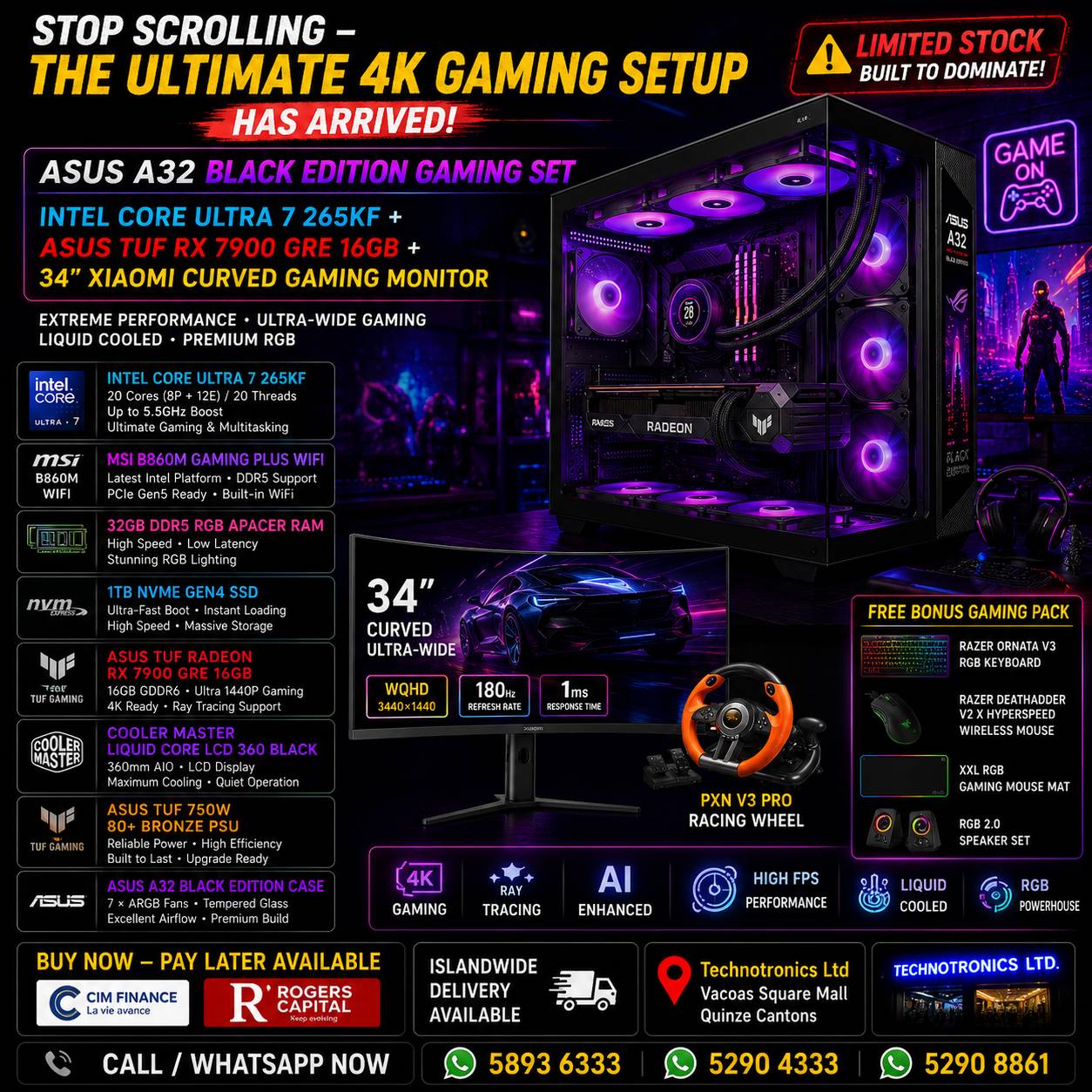 ASUS A32 BLACK EDITION GAMING SET