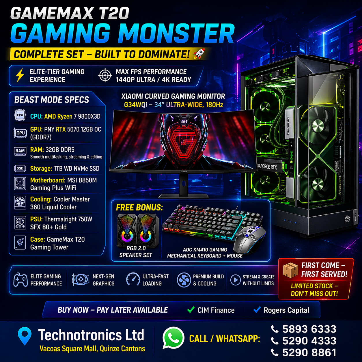 GAMEMAX T20 GAMING MONSTER – COMPLETE SET