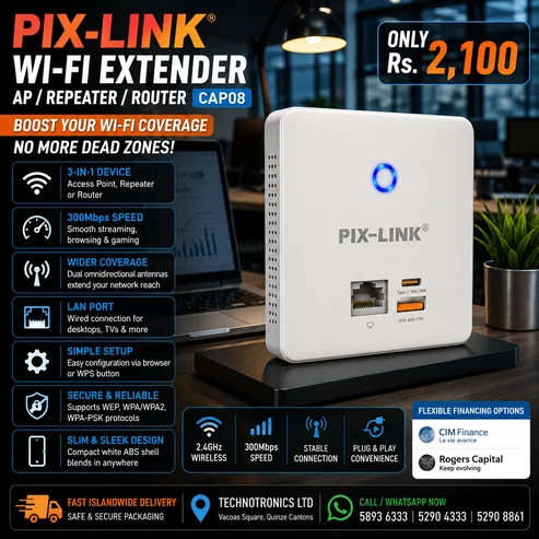 300M Wireless Wifi extender AP CAP08 – Pix-Link