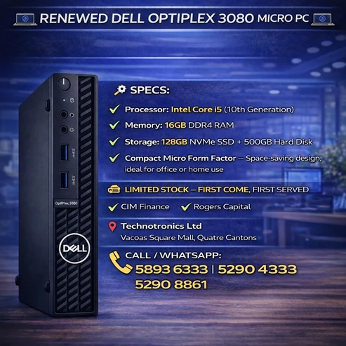 Renewed Dell OptiPlex 5080 Micro PC
