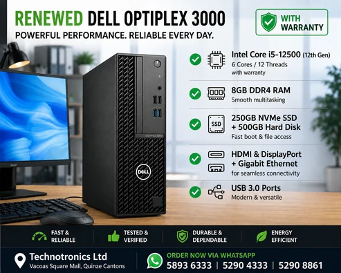 Renewed Dell OptiPlex 3000 Core i5 12th Gen