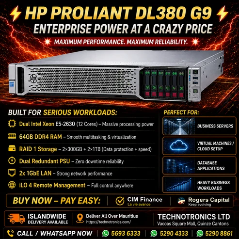 RENEWED HP PROLIANT DL380 G9 DUAL PROCESSOR Server