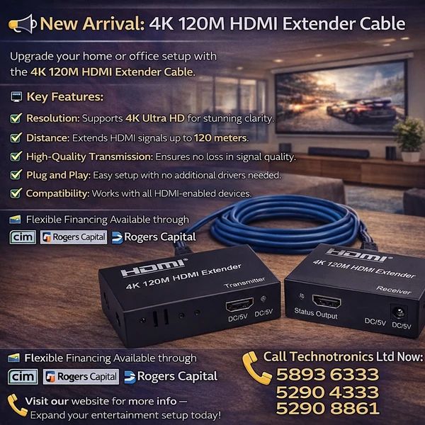 4K 120M HDMI EXTENDER CABLE - Buy at TECHNOTRONICS Mauritius