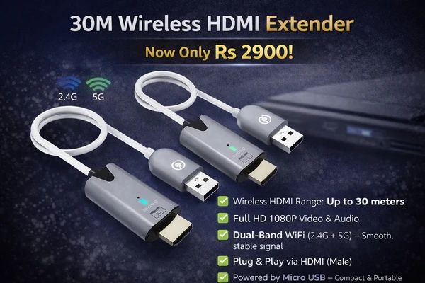 30M Wireless HDMI Extender(MA) - Buy at TECHNOTRONICS Mauritius