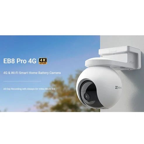 Ezviz Camera EB8 Pro 4G 4K - 4G & Wi-Fi Smart Home Battery Camera - Buy at TECHNOTRONICS Mauritius