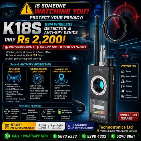Hidden Camera / GPS Detector - Buy at TECHNOTRONICS Mauritius