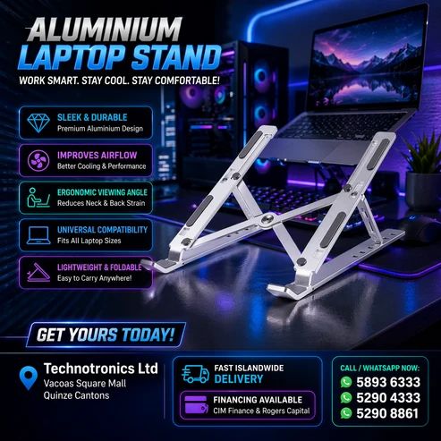 LAPTOP STAND Aluminium - Buy at TECHNOTRONICS Mauritius