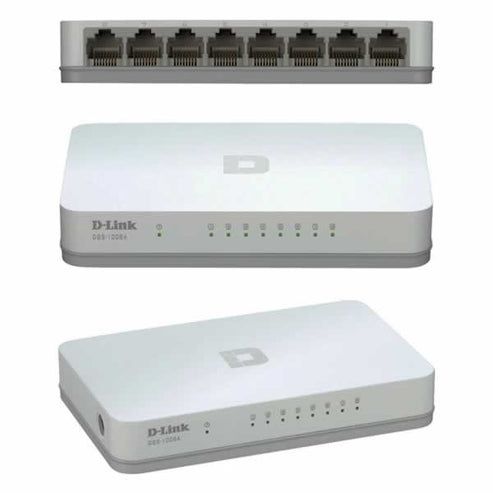 D-Link 8 port 10/100/1000Base-T unmanaged gigabit switch , EU plug, DGS-1008A - Buy at TECHNOTRONICS Mauritius