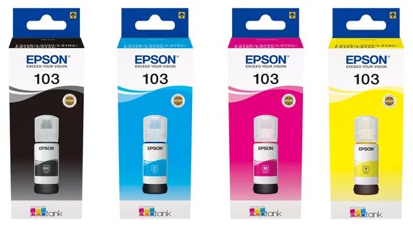 Epson Compatible Ink 103 EcoTank Ink Series (set of 4 colour ink bottles) - Buy at TECHNOTRONICS Mauritius