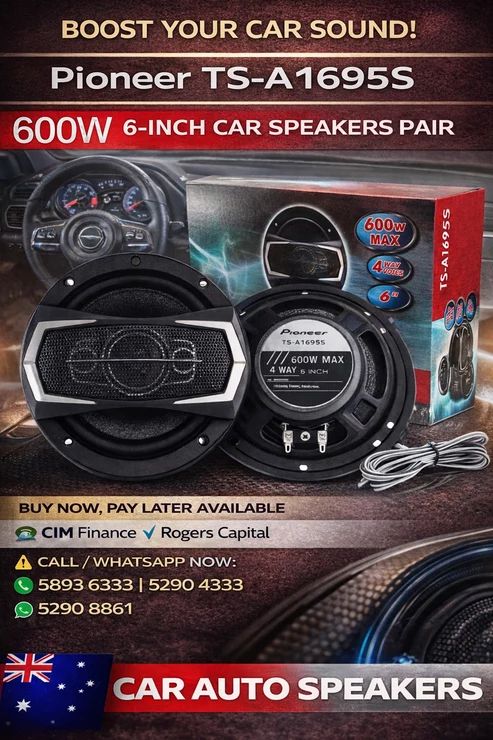 Pioneer TS-A1695S 600watt 6 inches Car Speaker PAIR Car Audio HIFI - Buy at TECHNOTRONICS Mauritius