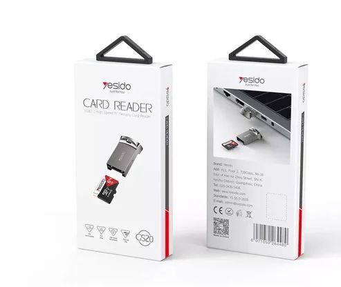 YESIDO GS20 USB 2.0 High Speed TF Memory Card Reader - Buy at TECHNOTRONICS Mauritius