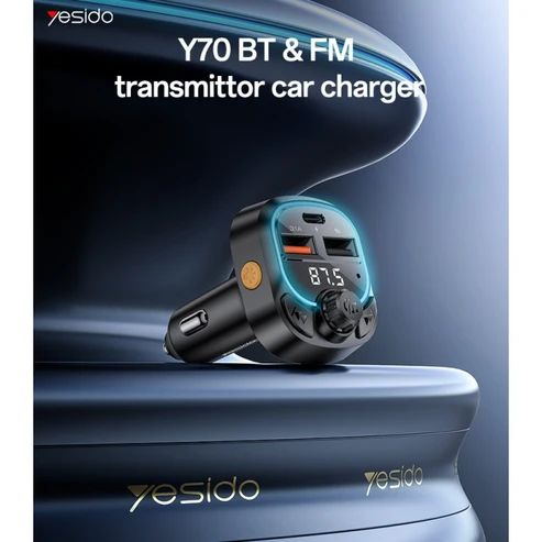 Y70 BT5.3 Support Charging 3 Devices With Remote Controller BT & FM Transmittor Car Charger - Buy at TECHNOTRONICS Mauritius