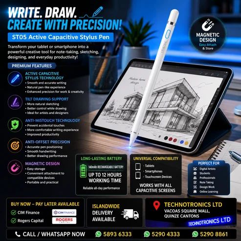 ST05 Active Capacitive Stylus Pen - Buy at TECHNOTRONICS Mauritius