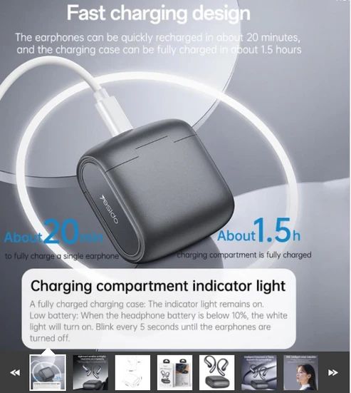 Yesido YSP28 ENC Ear-hook Bluetooth Earphone - Buy at TECHNOTRONICS Mauritius