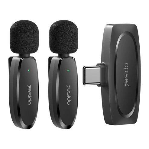 YESIDO KR13 DUAL WIRELESS LAVALIER MICROPHONE WITH TYPE-C - Buy at TECHNOTRONICS Mauritius