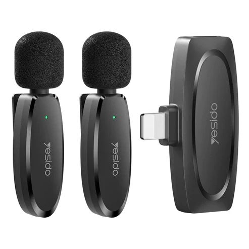 YESIDO KR14 Low Latency Dual Transmitter Wireless Lavalier Microphone with 8 Pin Receiver - Buy at TECHNOTRONICS Mauritius