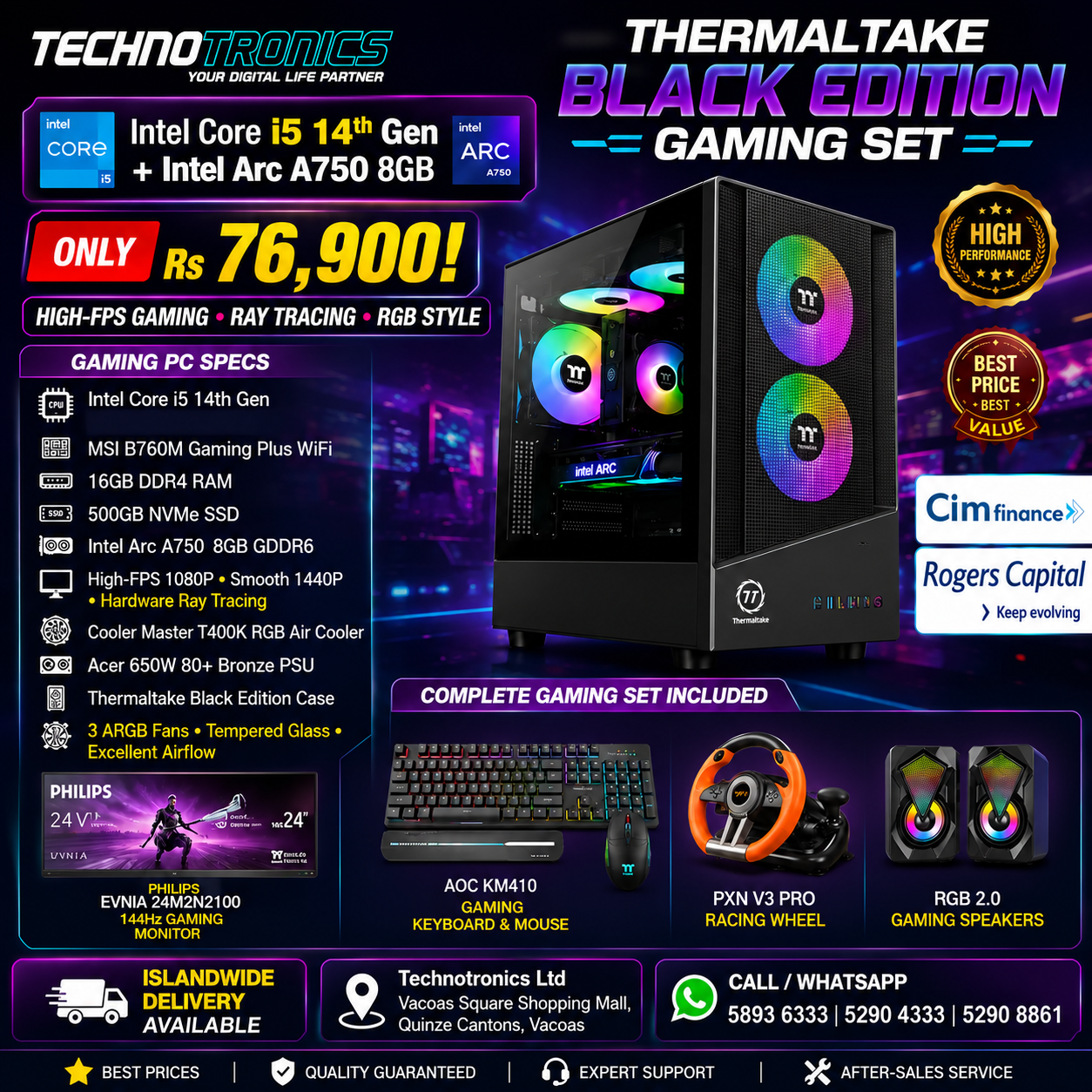 THERMALTAKE BLACK EDITION GAMING SET - Buy at TECHNOTRONICS Mauritius