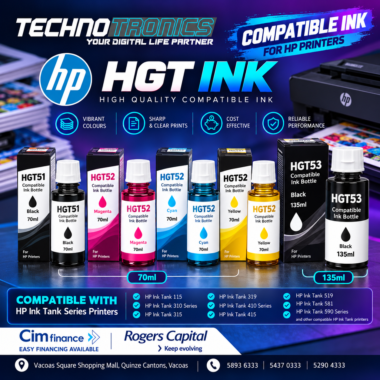 HGT Compatible Ink - Buy at TECHNOTRONICS Mauritius