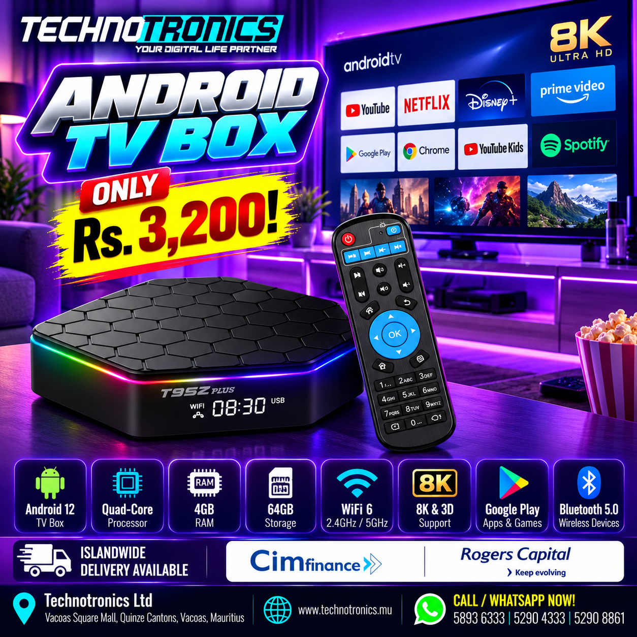 Android TV Box - Buy at TECHNOTRONICS Mauritius